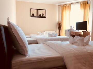 Фото номера Трехместный номер с общей ванной комнатой Хостелы Monte Carlo Palace Rooms г. Бухарест 5