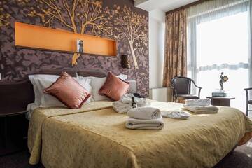 Фото номера Двухместный номер с 1 кроватью и балконом Отель Hotel Razvan г. Бухарест 9