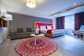 Фото номера Апартаменты-студио с балконом Апарт-отели Park Inn by Radisson Bucharest Hotel &amp; Residence г. Бухарест 6